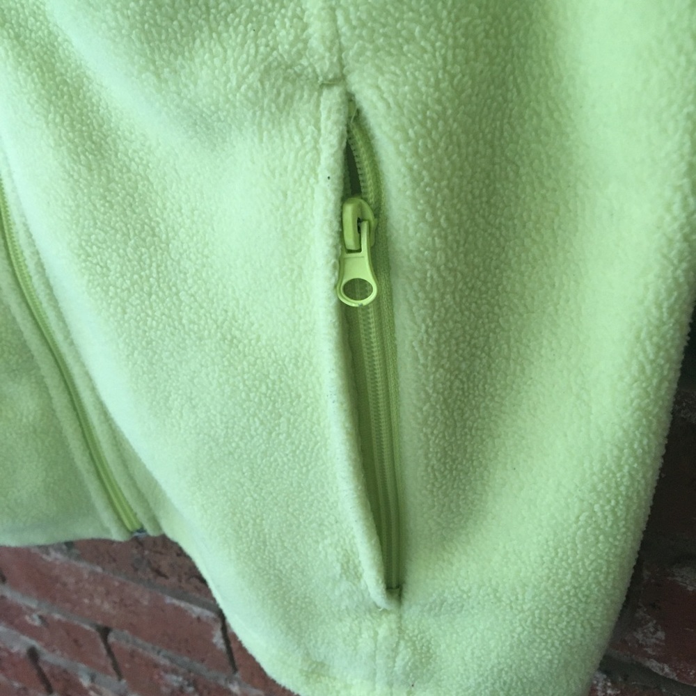 Columbia Yellow Green Fleece Zipper Vest - Picture 5 of 7